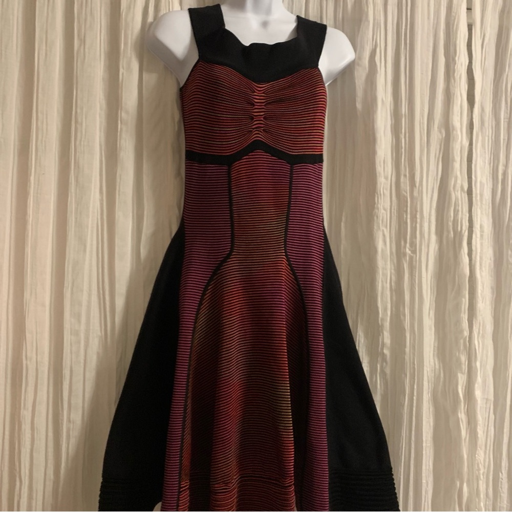 M Missoni knit off shoulder multi  striped dress  44 (US 8)